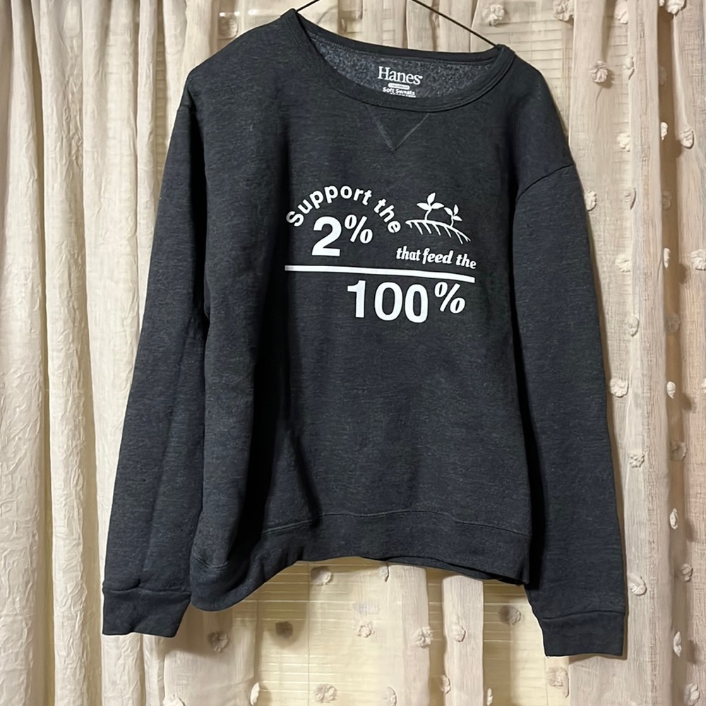 Western/agriculture graphic crewneck
